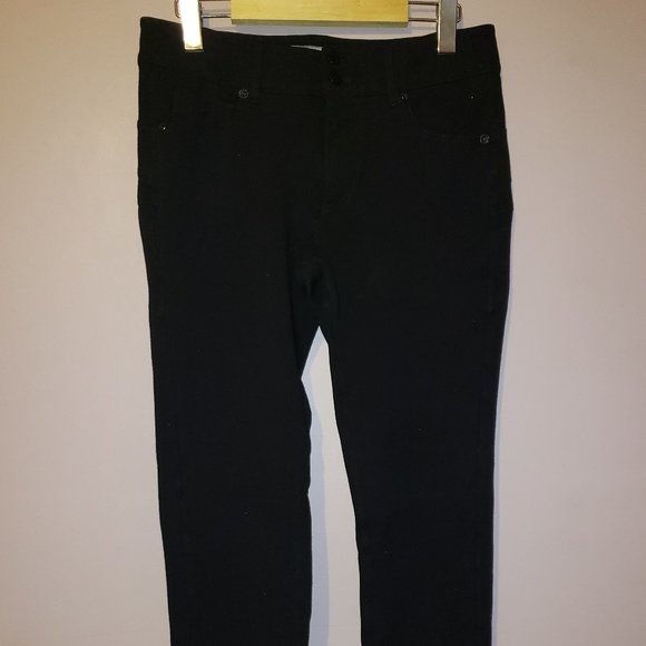 Tristan Women's Size M Blck High Waist Fitted Thigh Stretch Pants - Pre-Owned - Picture 3 of 7